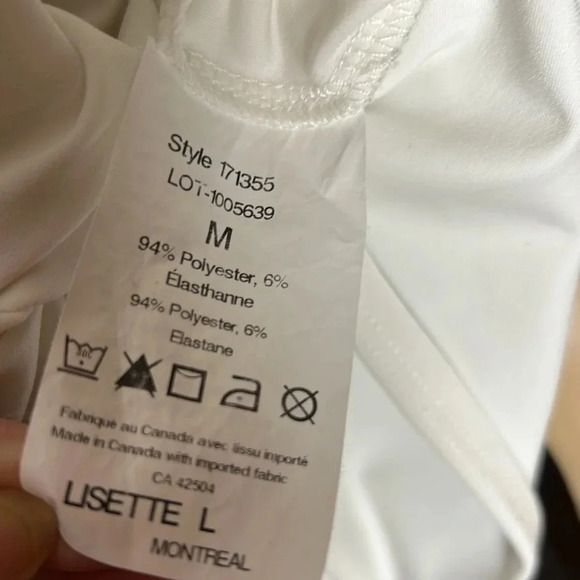 LISETTE Blouse,women M.twist side knot,V-neck,asymmetrical hem,classic,career EC - Picture 13 of 14